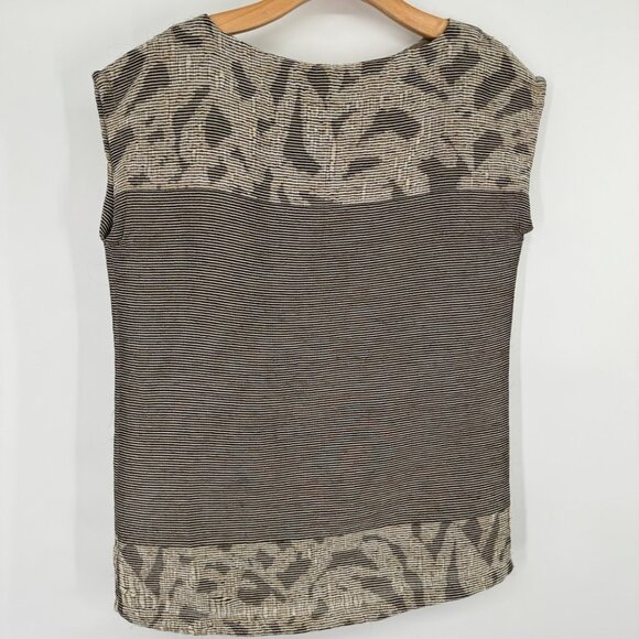 Bryn Walker Women's Textured Sleeveless Top blouse tunic size small Beige - Picture 7 of 9